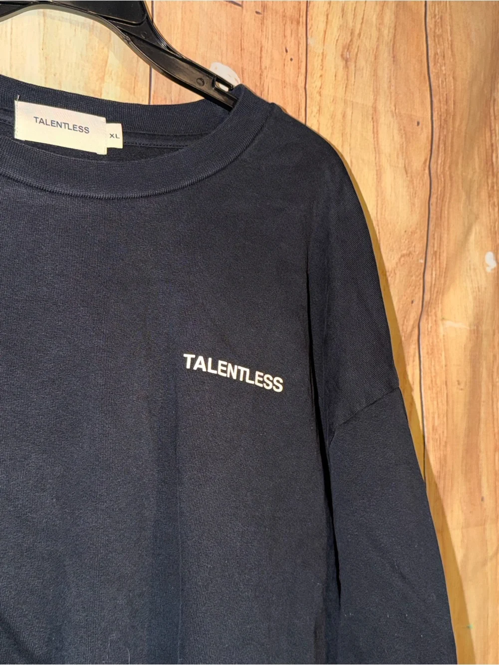 Men’s XL TALENTLESS Crewneck Sweatshirt Phantom Black Lightweight
